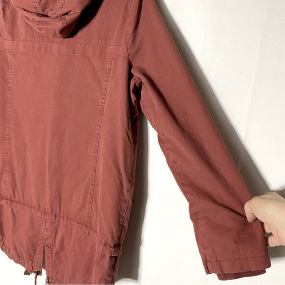 Mavi Rust Red Cotton Anorak Utility Chore Jacket Coat S - Picture 10 of 13
